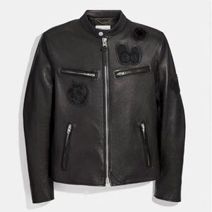 NWT Disney X Coach 34201 Spooky Eyes Racer Jacket Black MSRP $1200 175/96A